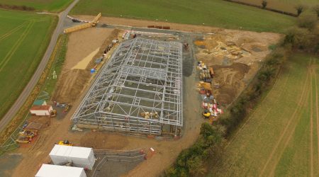 Church Farm Aerial in Construction