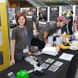 Members of the lab helping run a starch based stall as part of Norwich Science Festival - 2019