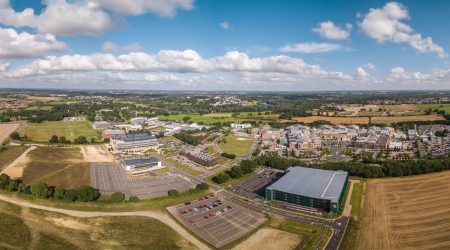 Panoramic photo of the Norwich Research Park