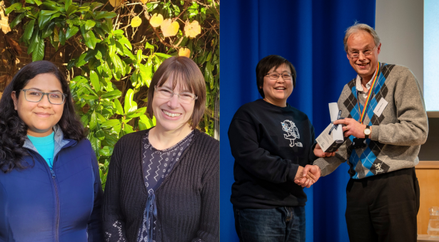 The 2024 Director’s award winners, left to right: Dr Ishika Pramanick, postdoctoral researcher, Sarah Tolland, core administration team manager, and Dr Yiliang Ding, group leader.