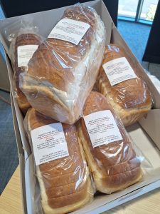 The Germplasm Resources Unit brought along ears from diverse wheat and wheat relatives, and we had the opportunity to taste white bread made from high fibre wheat developed through work in DSW.